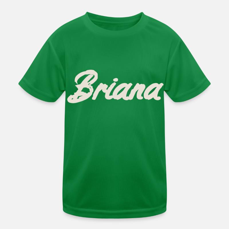 Briana Naming Name Tag Name Day Kids Functional T-Shirt