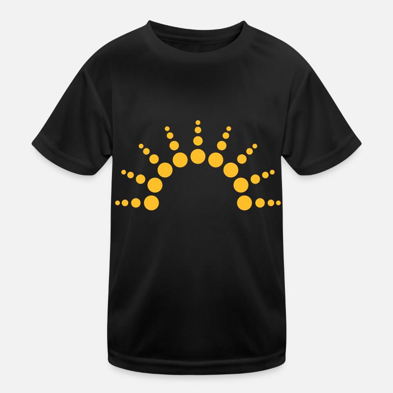 Half-circle circles points Sun logo Kids Functional T-Shirt