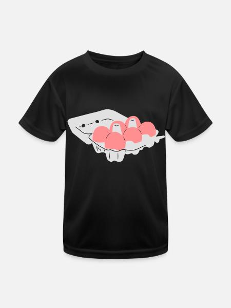 eier - Kinder Funktions-T-Shirt - Schwarz