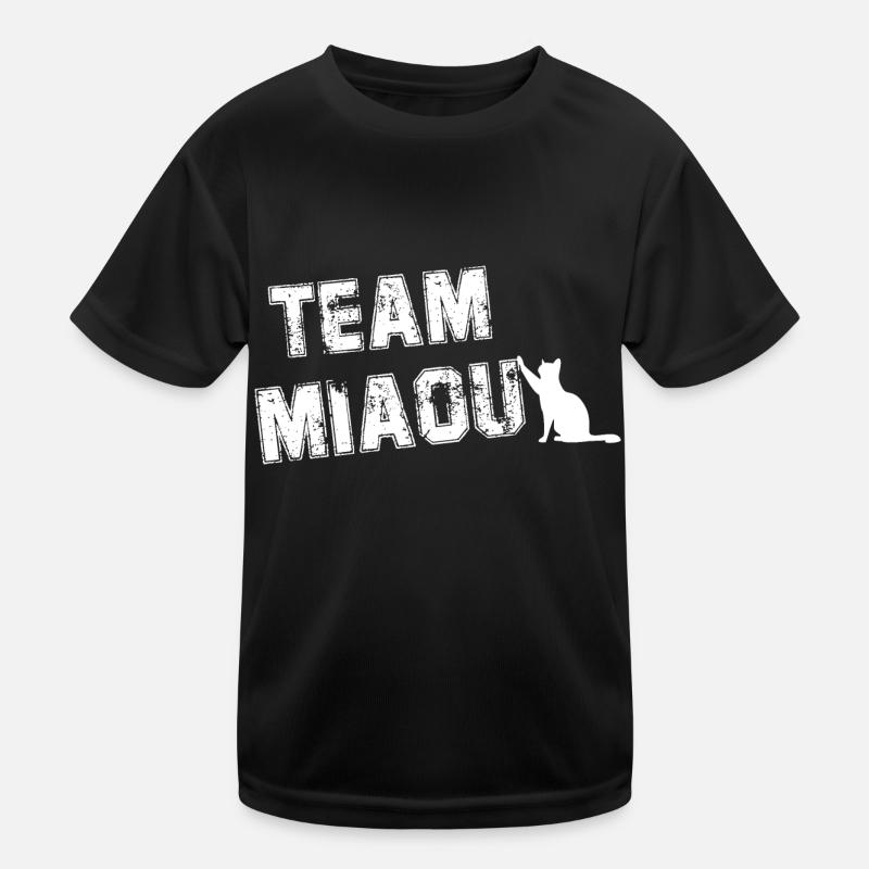 Team miaou chat humour T-shirt sport Enfant