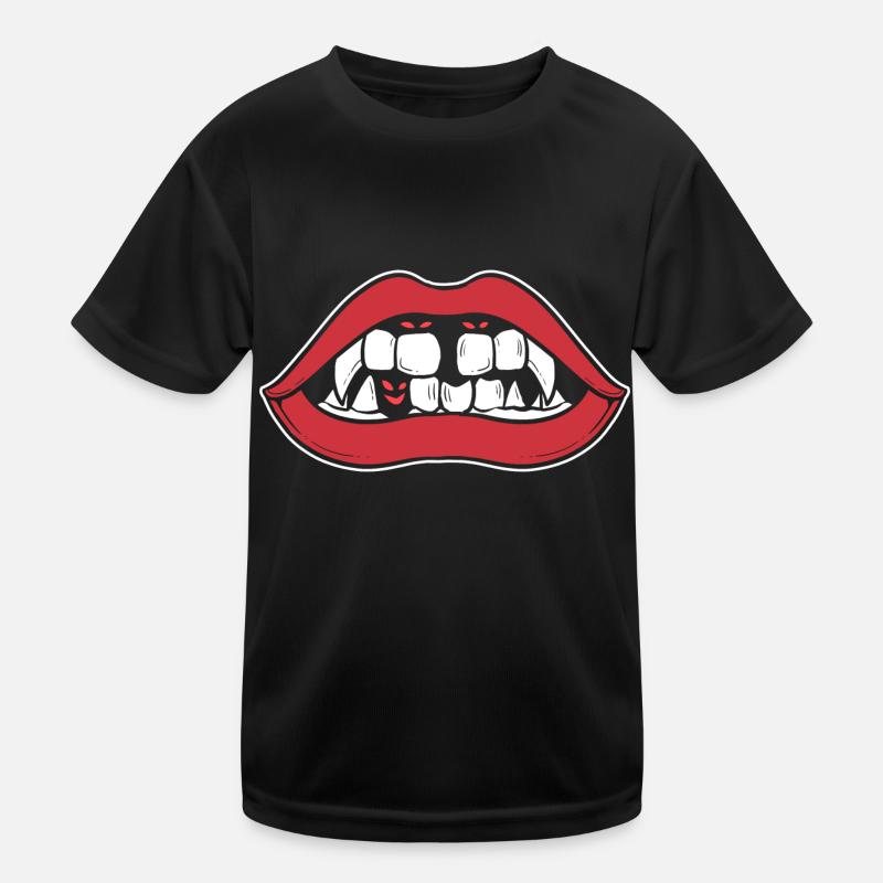 Vampire Lips Makeup Artist Poison - Kids Functional T-Shirt - black