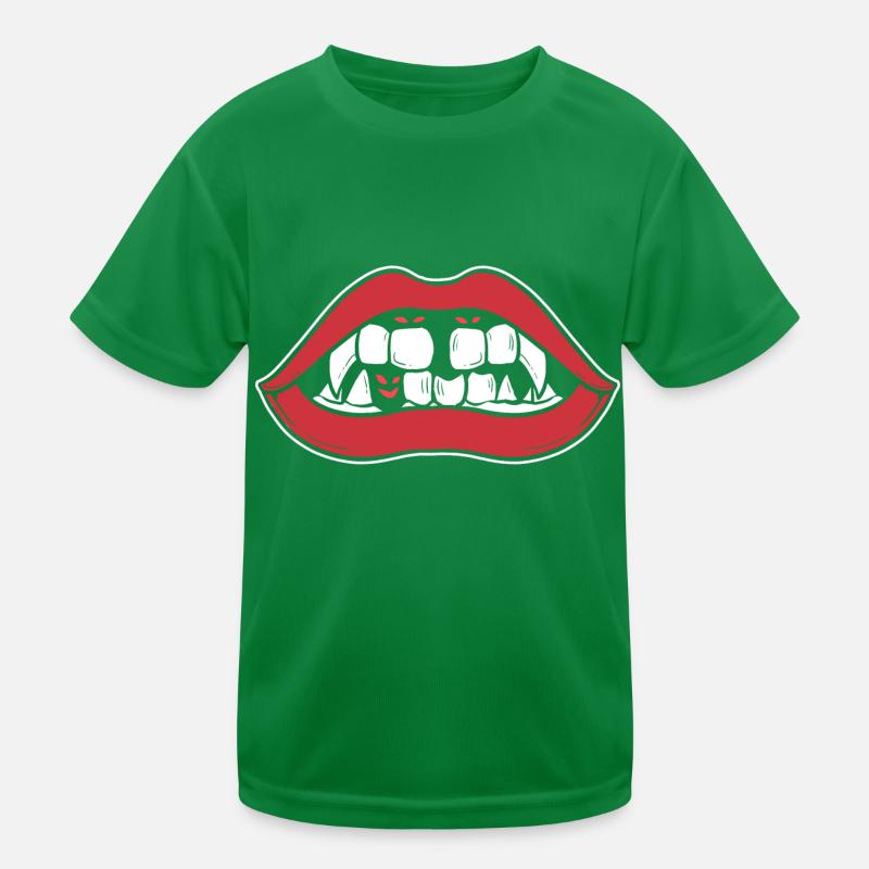 Vampirlippen Maskenbildner Gift Kinder Funktions-T-Shirt