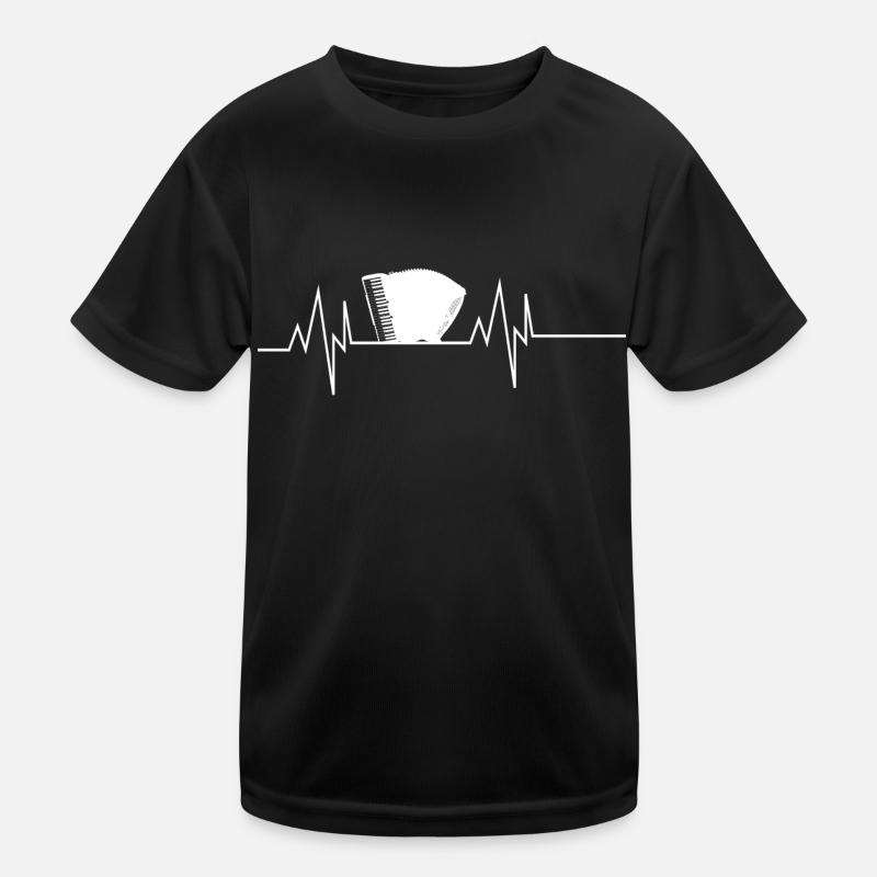 Akkordeon Herzschlag Kinder Funktions-T-Shirt