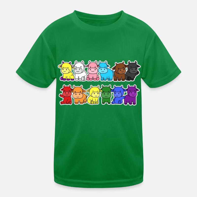 Pride Progress Flagge Kuh Gleichberechtigung Kinder Funktions-T-Shirt