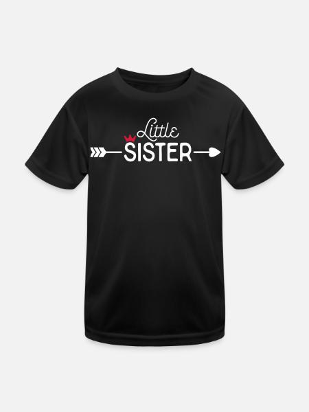 Little Sister - Kids Functional T-Shirt - black - Front
