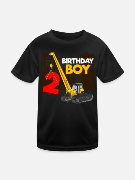 Anniversaire des garçons 2ème anniversaire. - T-shirt sport Enfant - noir - Devant