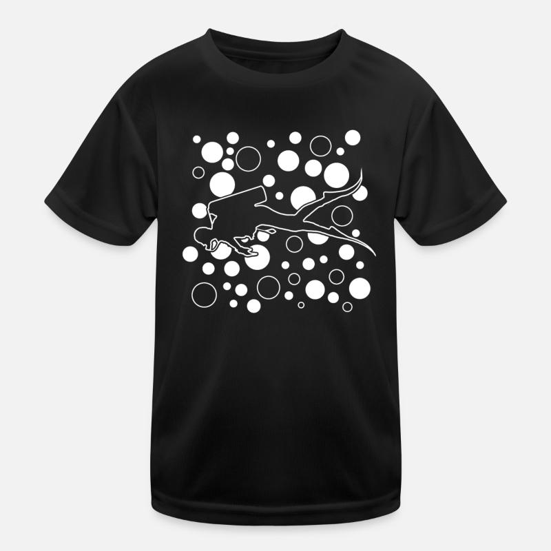 Taucher tauchen Kinder Funktions-T-Shirt