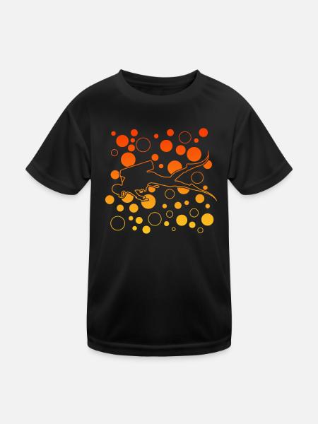 scuba diving - Kinder Funktions-T-Shirt - Schwarz - Vorne