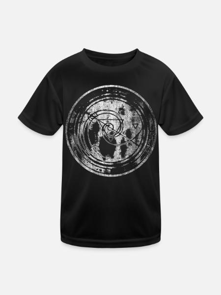Dreieck Geometrie Rune Runen - Kinder Funktions-T-Shirt - Schwarz - Vorne