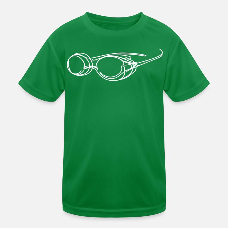 Swimming Goggles Sketch Kids Functional T-Shirt