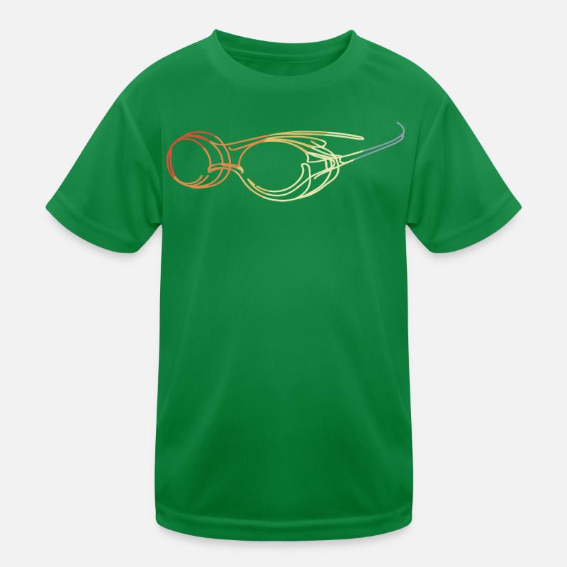 Swimming Goggles Drawing Kids Functional T-Shirt