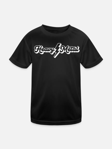 Heavy Metal Script - Kids Functional T-Shirt - black - Front