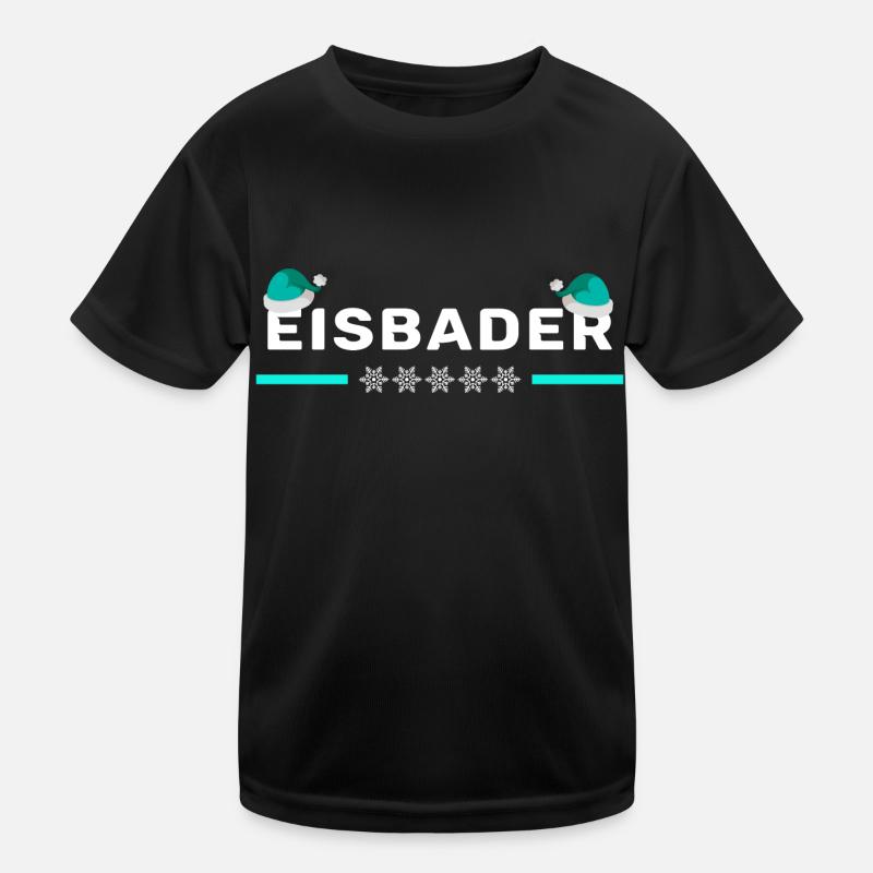 winter eisbaden minus grad eisbader eis mint Kinder Funktions-T-Shirt