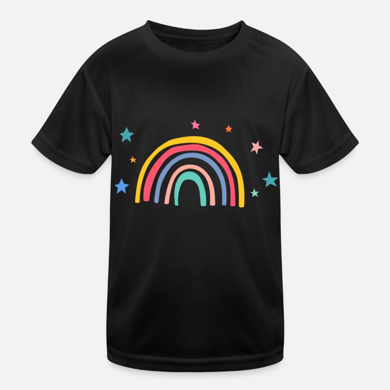 Regenbogen Kinder Funktions-T-Shirt