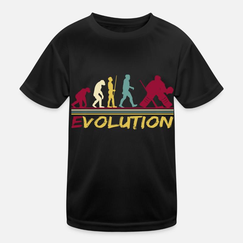 Eishockey Torwart Torhüter Evolution Vintage Kinder Funktions-T-Shirt