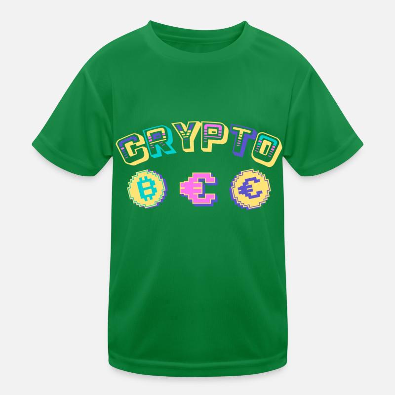 Crypto Btc Bitcoin Blockchain Lovers Crypto Tra Kids Functional T-Shirt