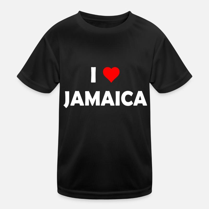 I love Jamaica - Caribbean Kids Functional T-Shirt