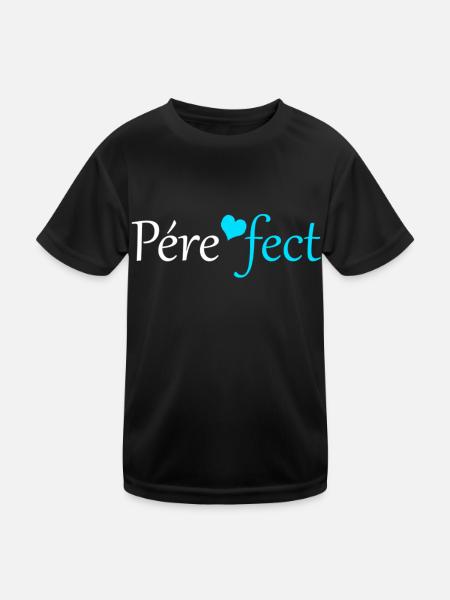 Pére-fect - T-shirt sport Enfant - noir - Devant