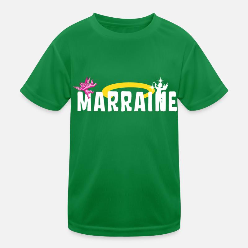 Marraine Baptême Auréole Anges T-shirt sport Enfant