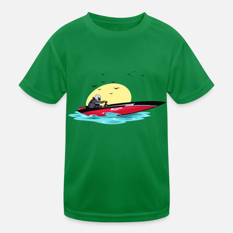 Drag Boat Racing Kids Functional T-Shirt