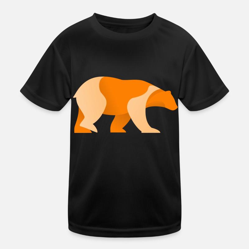 Bear Logo - Kids Functional T-Shirt - black
