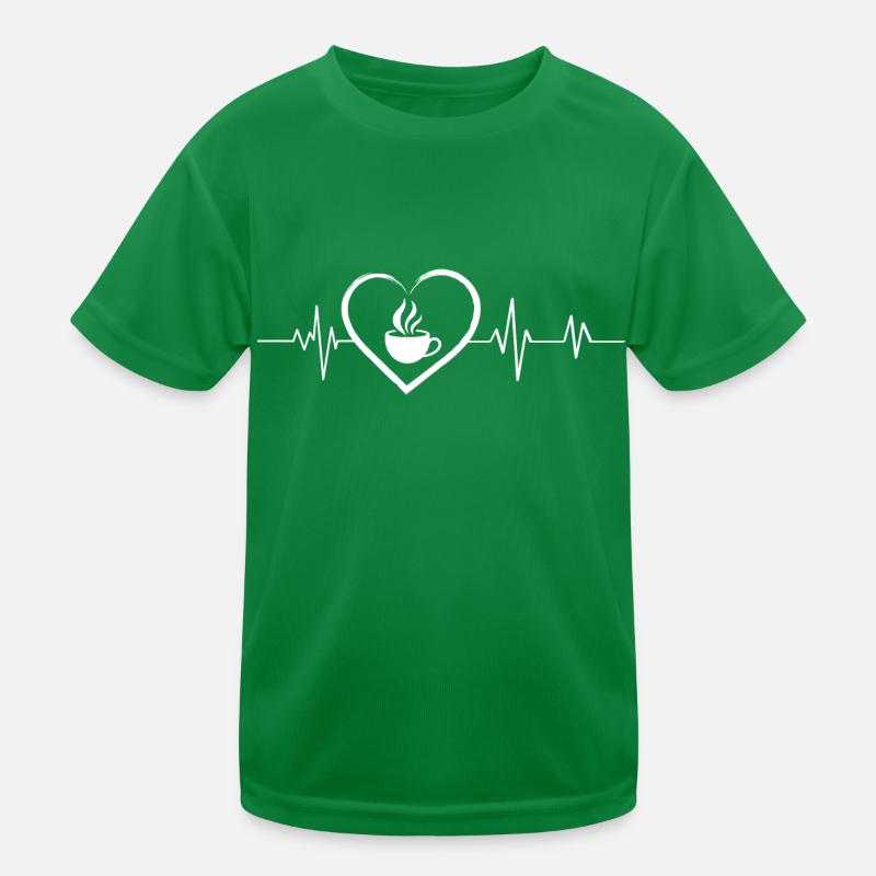 Coffee heartbeat Kids Functional T-Shirt