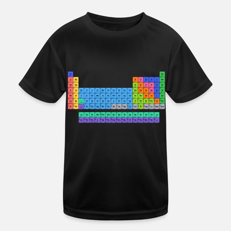 Colored periodic table Kids Functional T-Shirt