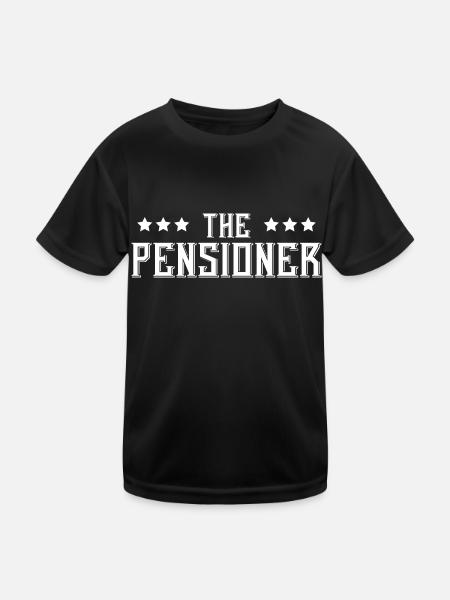 Der Rentner - Kinder Funktions-T-Shirt - Schwarz - Vorne