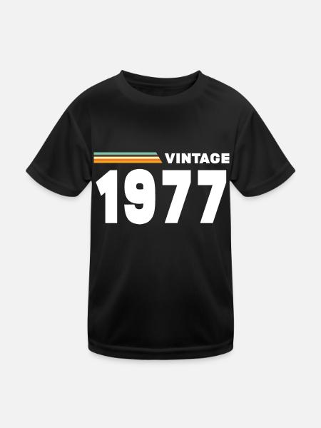 1977 vintage - Kids Functional T-Shirt - black - Front