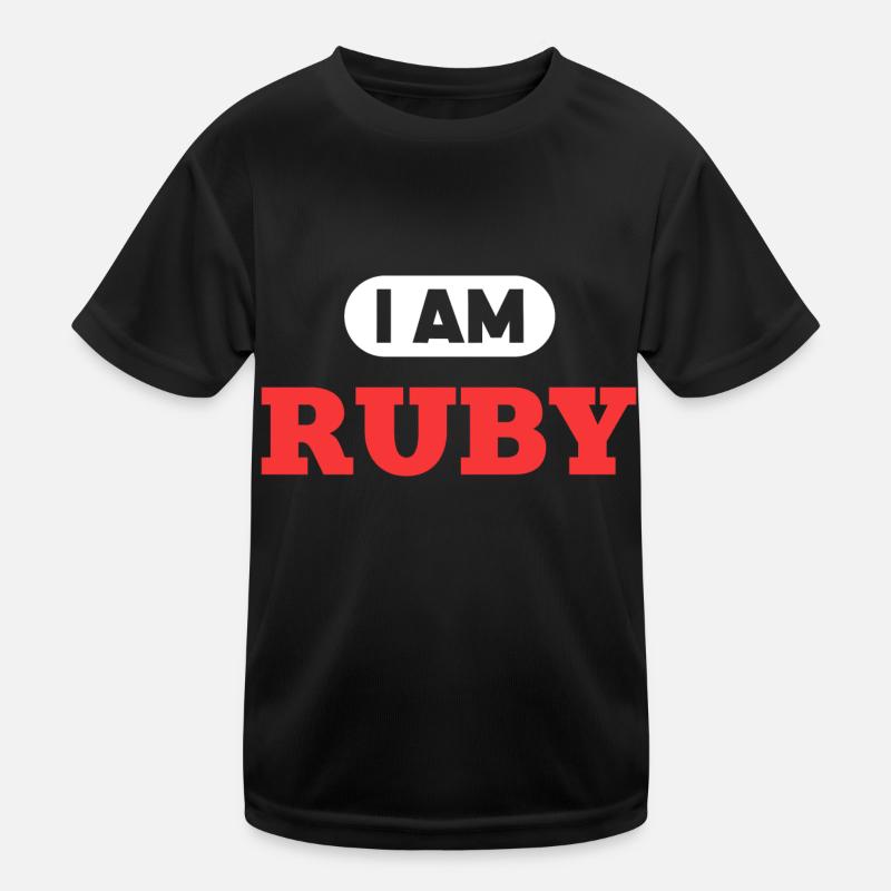 Ruby Name Saying für stolze Rubys Kinder Funktions-T-Shirt