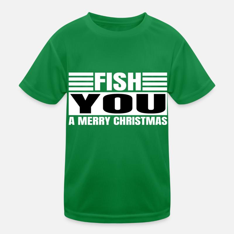 Jokes Christmas Vacation Fish Head Awesome Gift Kids Functional T-Shirt