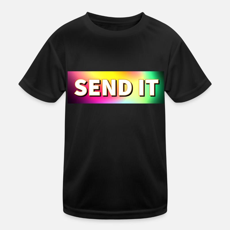 SEND IT box logo - Kids Functional T-Shirt - black
