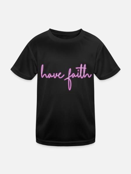 avoir la foi AIE LA FOI - T-shirt sport Enfant - noir - Devant