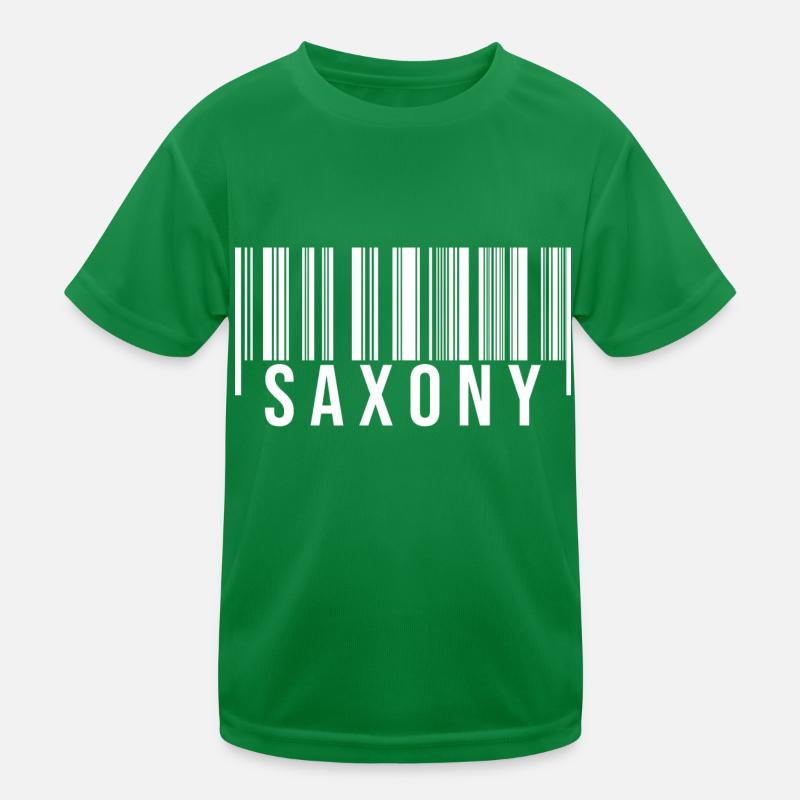 Sachsen Strichcode Kinder Funktions-T-Shirt