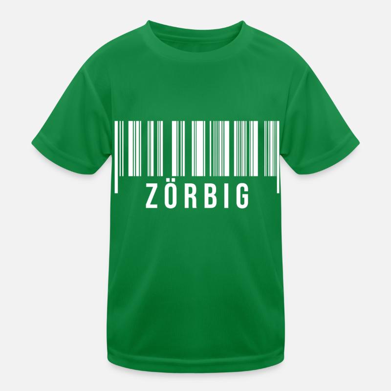 Zörbig Strichcode Kinder Funktions-T-Shirt