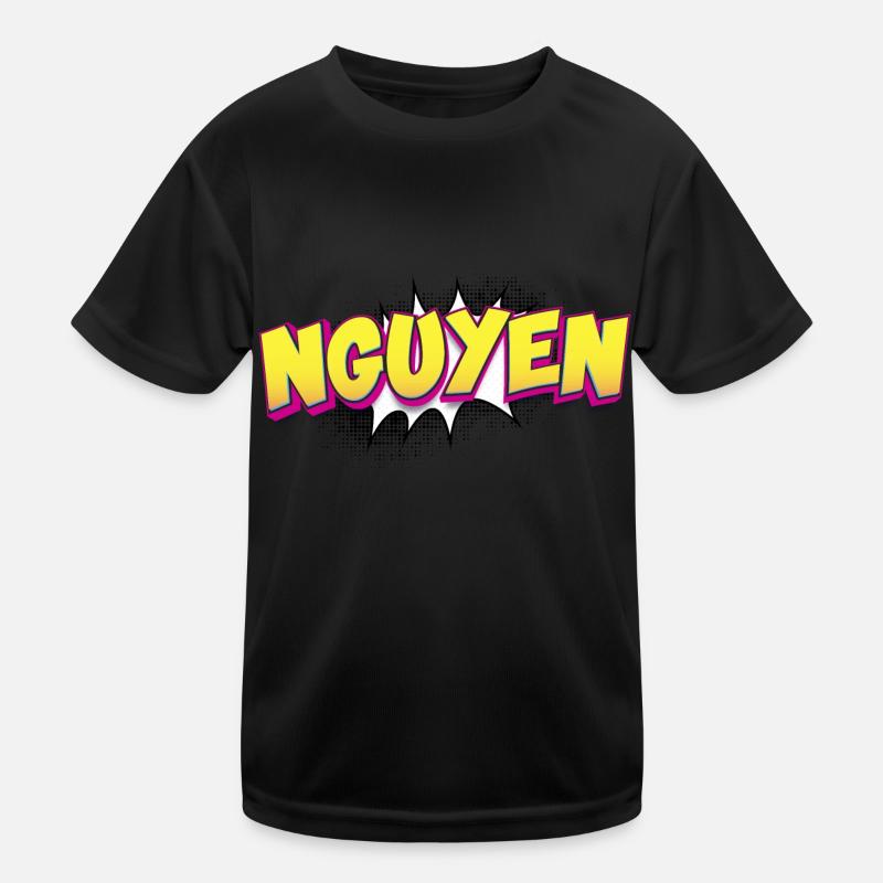 Nguyen Benutzerdefinierter Name Comic-Buch-Stil Pop-Art, Kinder Funktions-T-Shirt