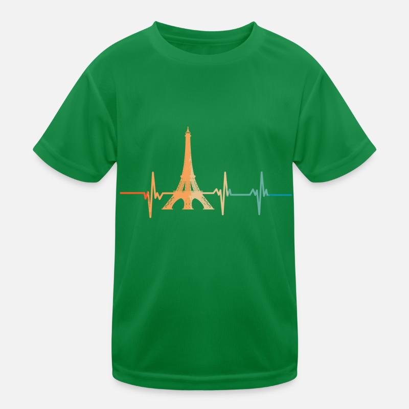 Herzschlag des Eiffelturms Kinder Funktions-T-Shirt