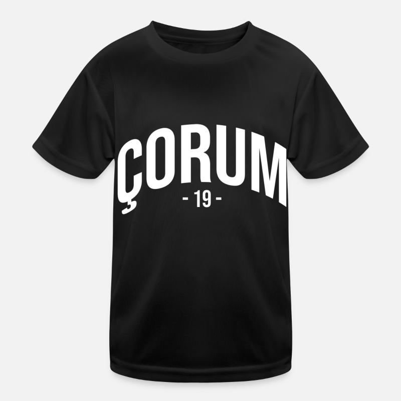 Corum 19 Turkey Turkiye TR Gift Holiday Turk Kids Functional T-Shirt
