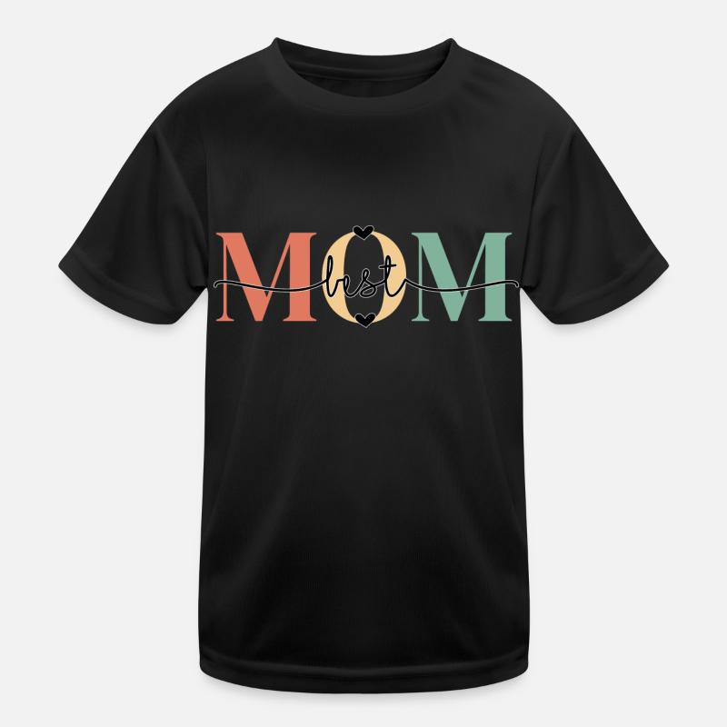 Best Mom 3 bunt Kinder Funktions-T-Shirt