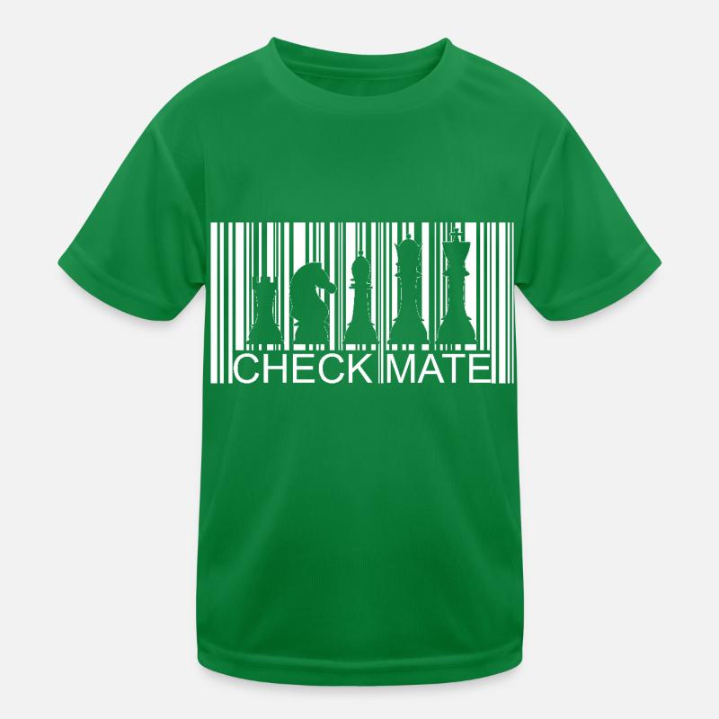 Conception élégante de code-barres d’échecs pour les fans d’échecs T-shirt sport Enfant