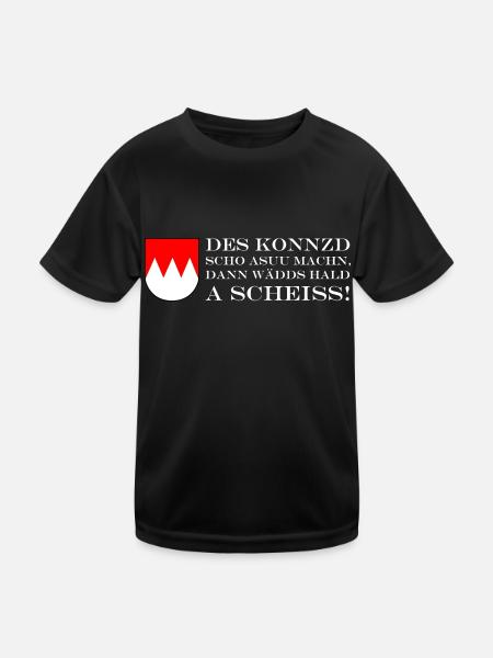Des konnzd scho machn, dann wädds hald a Scheiss - Kinder Funktions-T-Shirt - Schwarz