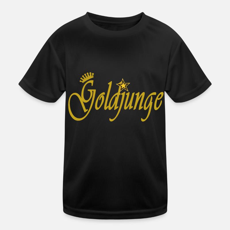 gold young Kids Functional T-Shirt