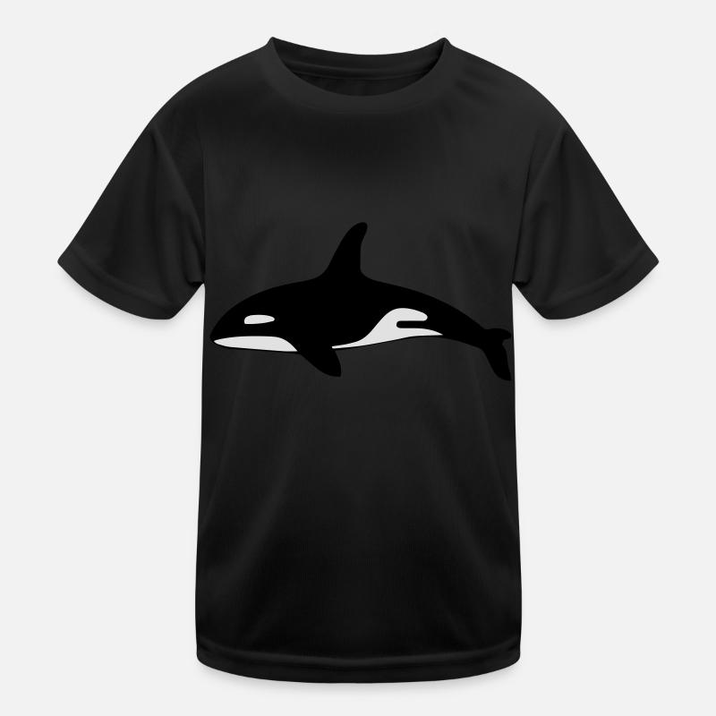Killer whale shark ocean - Kids Functional T-Shirt - black