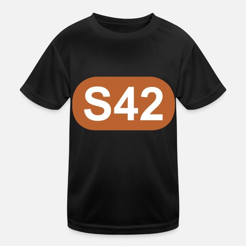 S-Bahn Berlin S42 - Kinder Funktions-T-Shirt - Schwarz