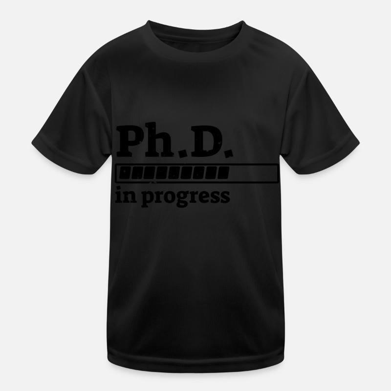 Ph.D. in Progress Staff Shirt with Progress Kids Functional T-Shirt