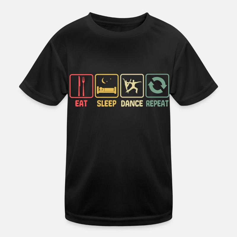 Danse couple Eat Sleep Repea Retro T-shirt sport Enfant