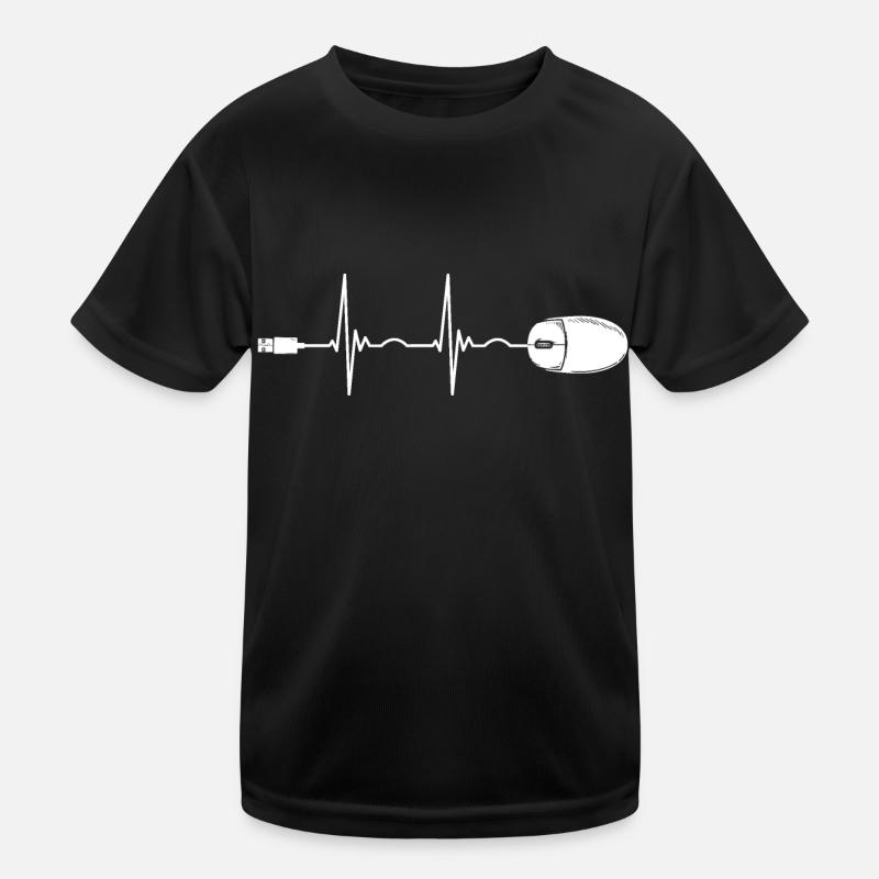 Computer Maus Gaming Gamer Herzschlag Kinder Funktions-T-Shirt