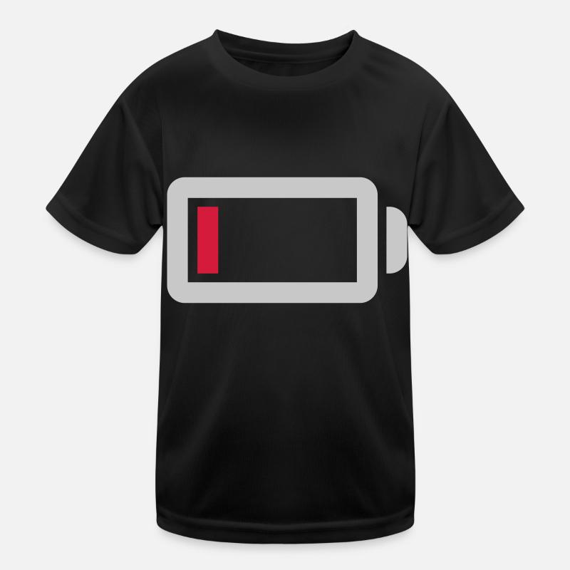 Kein Strom Batterie leer Kinder Funktions-T-Shirt