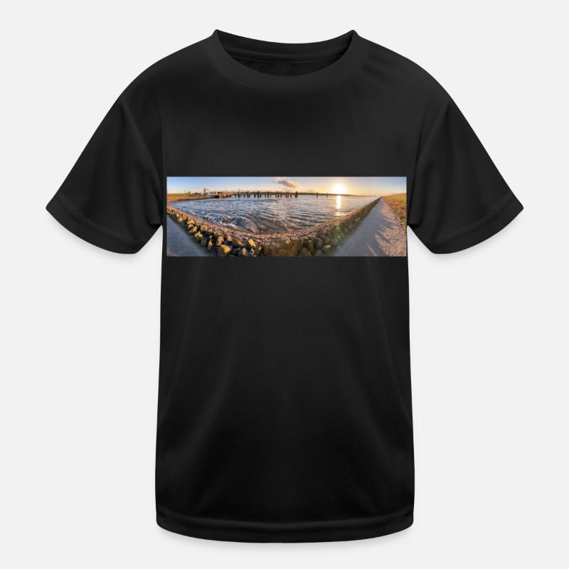 Panorama Coucher de soleil Husum T-shirt sport Enfant