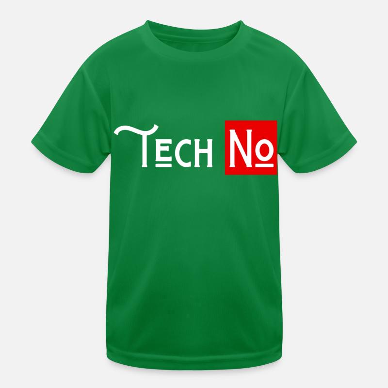 Techno Nein zu Humor Technologie Kinder Funktions-T-Shirt